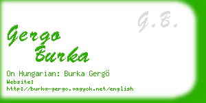 gergo burka business card