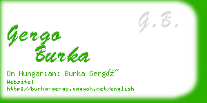 gergo burka business card